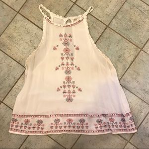 Forever 21 white boho tribal shirt